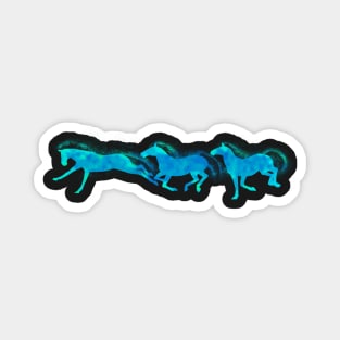 Aqua Horses Sticker